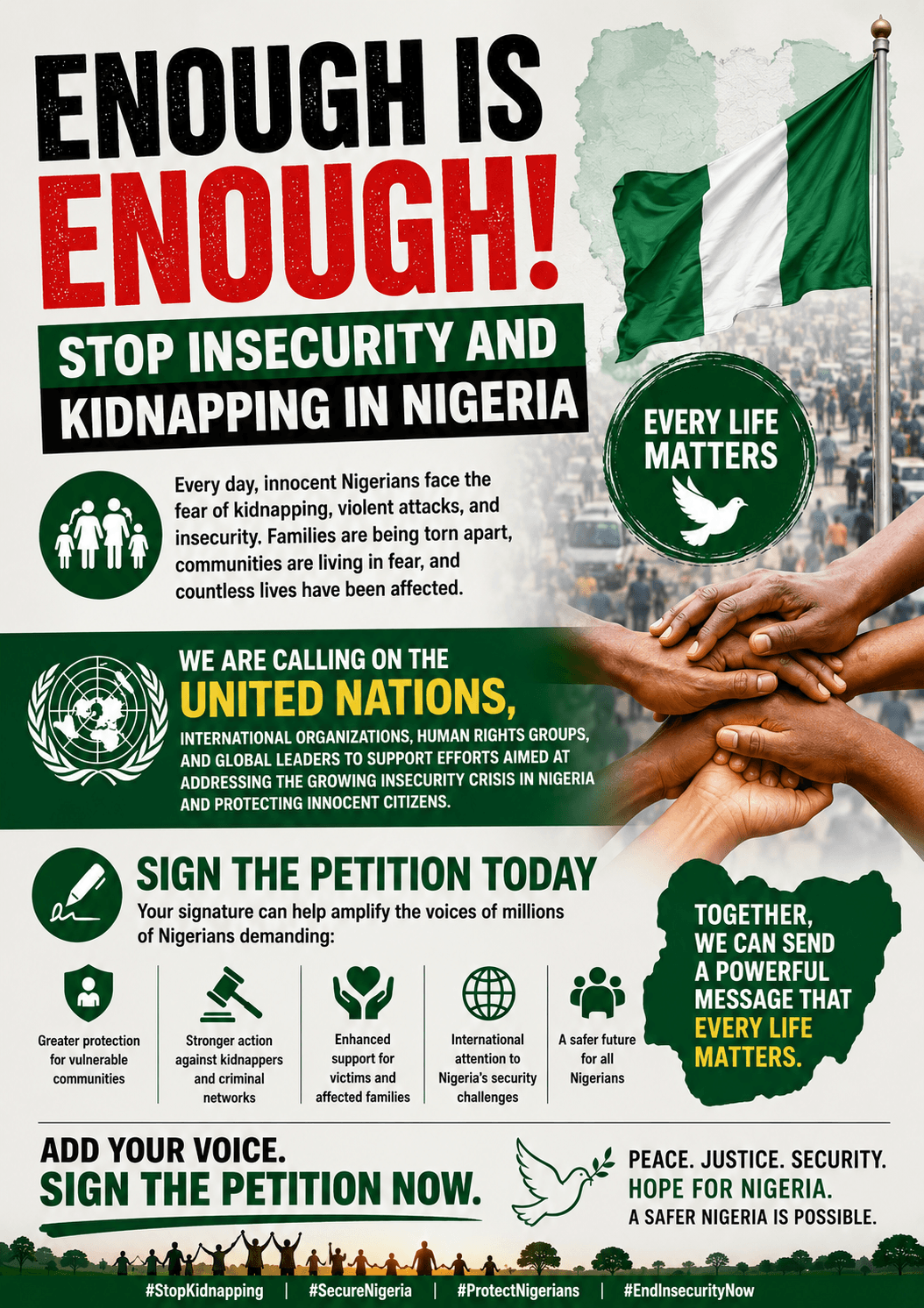 End Insecurity and Kidnappings in Nigeria